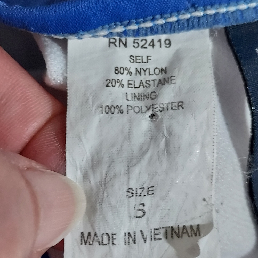 Ralph Lauren blue tie dye bikini S top, Med bottom - Picture 13 of 16